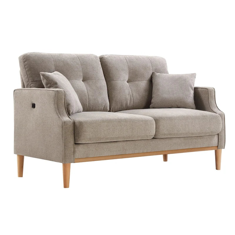 Loveseat With Waterproof Fabric, USB Charge