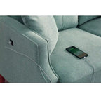 Loveseat With Waterproof Fabric, USB Charge