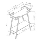 Russell Urban 31-inch Metal Two-tier Console Table