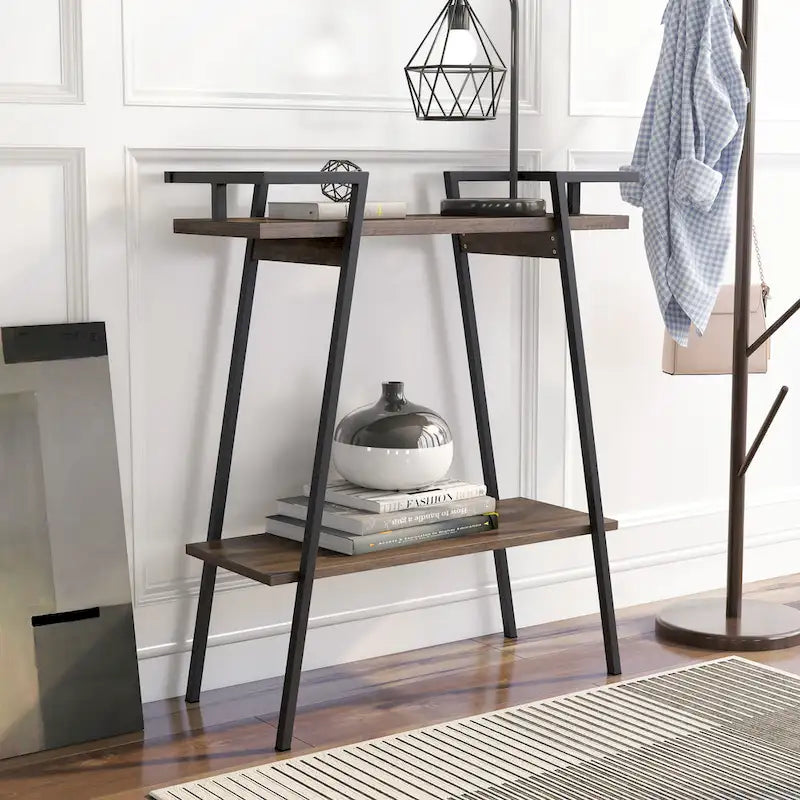 Russell Urban 31-inch Metal Two-tier Console Table