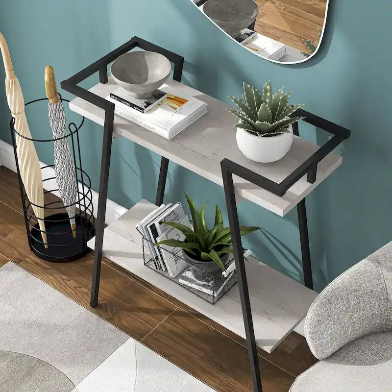 Russell Urban 31-inch Metal Two-tier Console Table
