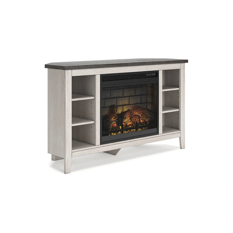Signature Design by Ashley Arlenbry 48 Corner TV Stand with Electric Fireplace - 48W x 15.75D x 28.5H