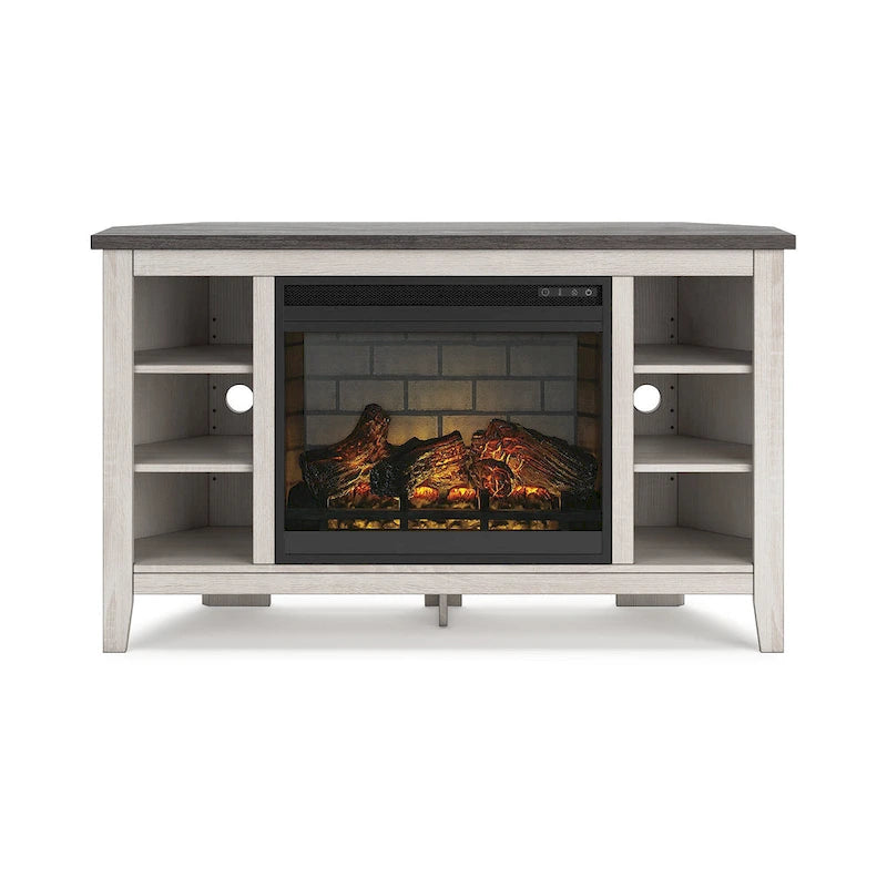 Signature Design by Ashley Arlenbry 48 Corner TV Stand with Electric Fireplace - 48W x 15.75D x 28.5H