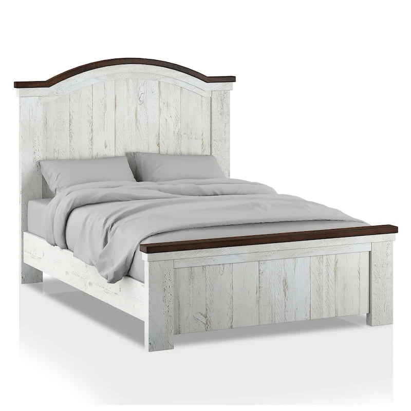 Ynez Farmhouse White Pine 3-Piece Panel Bedroom Set with USB Port by Furniture of America