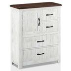 Ynez Farmhouse White Pine 3-Piece Panel Bedroom Set with USB Port by Furniture of America