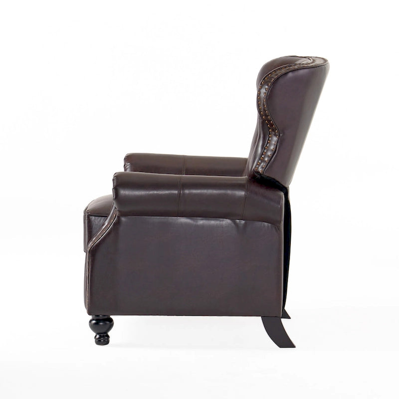 Walder Contemporary Tufted Recliner with Nailhead Trim by Christopher Knight Home