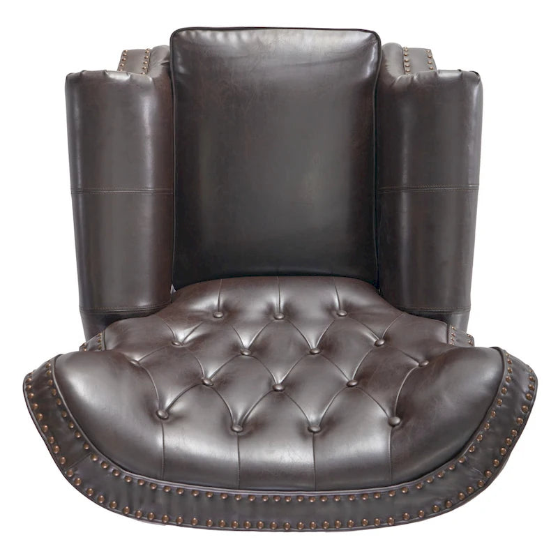 Walder Contemporary Tufted Recliner with Nailhead Trim by Christopher Knight Home