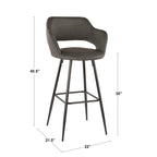 Carson Carrington Vallen Faux Leather Bar Stools (Set of 2) - N/A