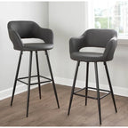 Carson Carrington Vallen Faux Leather Bar Stools (Set of 2) - N/A
