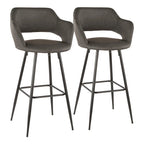 Carson Carrington Vallen Faux Leather Bar Stools (Set of 2) - N/A