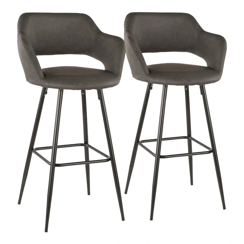 Carson Carrington Vallen Faux Leather Bar Stools (Set of 2) - N/A