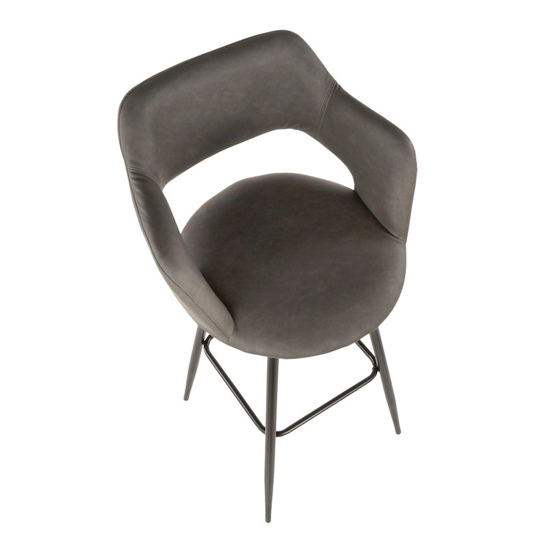 Carson Carrington Vallen Faux Leather Bar Stools (Set of 2) - N/A