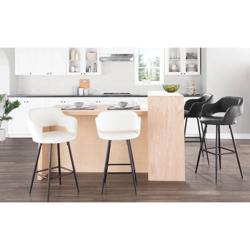 Carson Carrington Vallen Faux Leather Bar Stools (Set of 2) - N/A