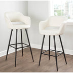 Carson Carrington Vallen Faux Leather Bar Stools (Set of 2) - N/A