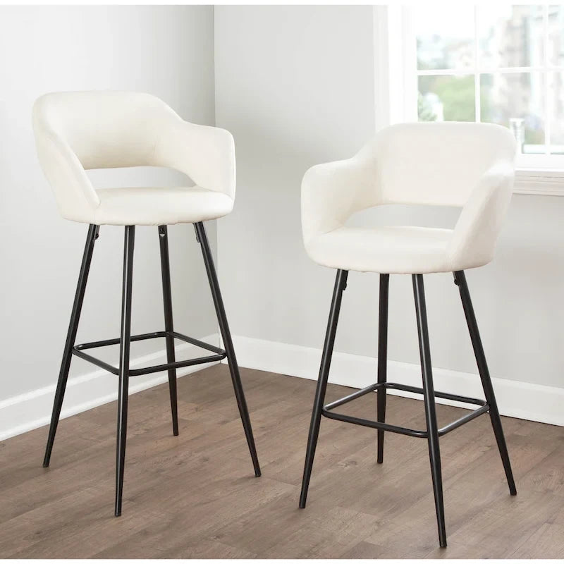Carson Carrington Vallen Faux Leather Bar Stools (Set of 2) - N/A