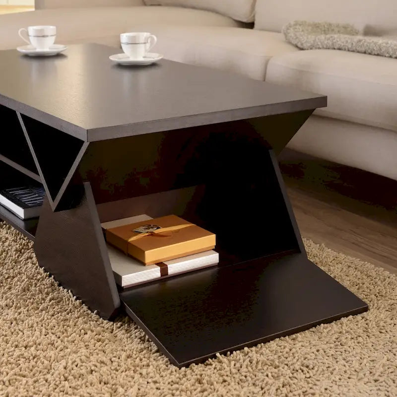 Fore Modern Espresso 47-inch 4-Shelf Coffee Table by Furniture of America