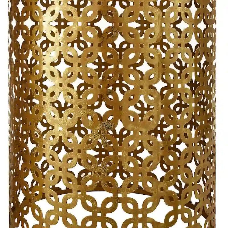 Set of Two Round Gold Nesting Tables