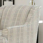 Binick Transitional Multi-color Chenille Stripe Pattern Armchair by Furniture of America