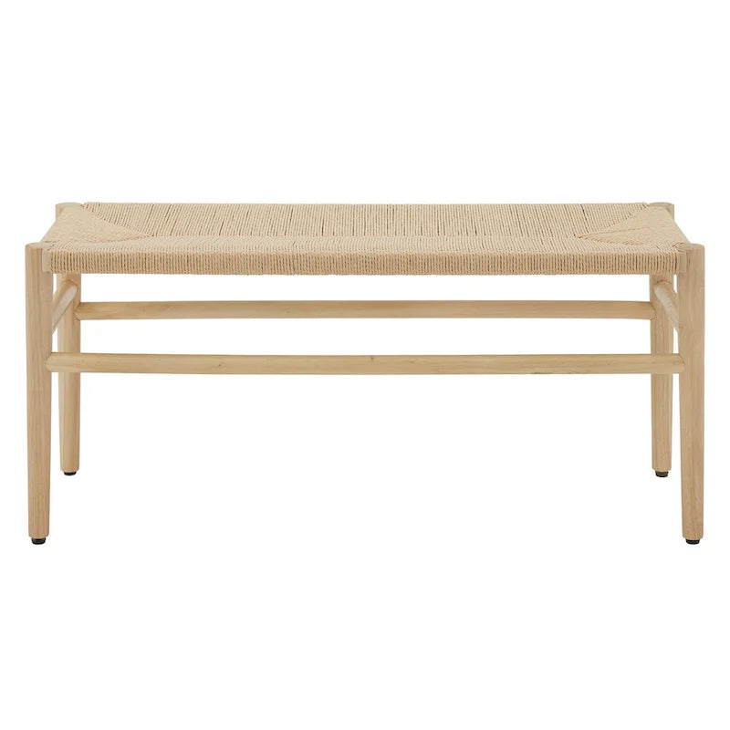Giethoorn Solid Wood Bench with Weave Rope by iNSPIRE Q Modern
