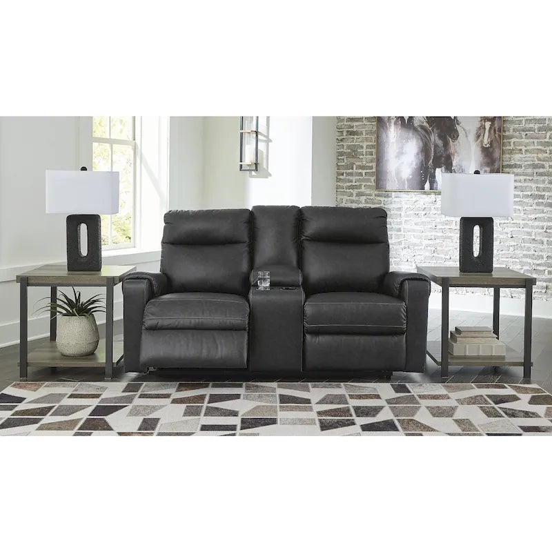 Signature Design by Ashley Barnsana Power Reclining Loveseat with Console