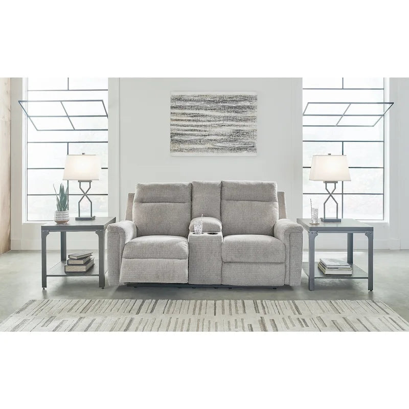 Signature Design by Ashley Barnsana Power Reclining Loveseat with Console