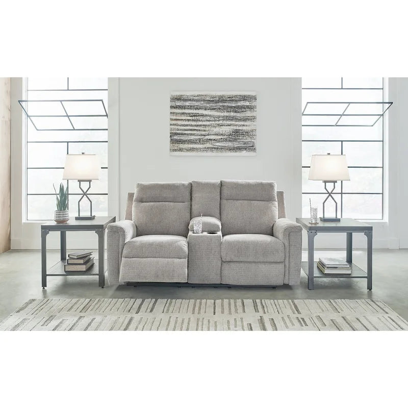 Signature Design by Ashley Barnsana Power Reclining Loveseat with Console