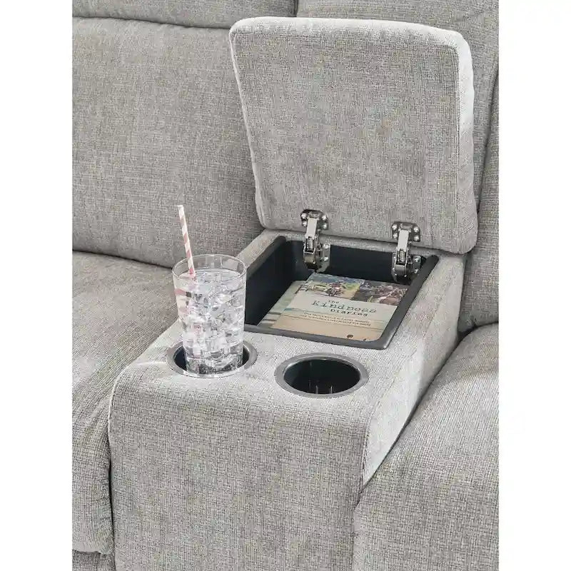 Signature Design by Ashley Barnsana Power Reclining Loveseat with Console