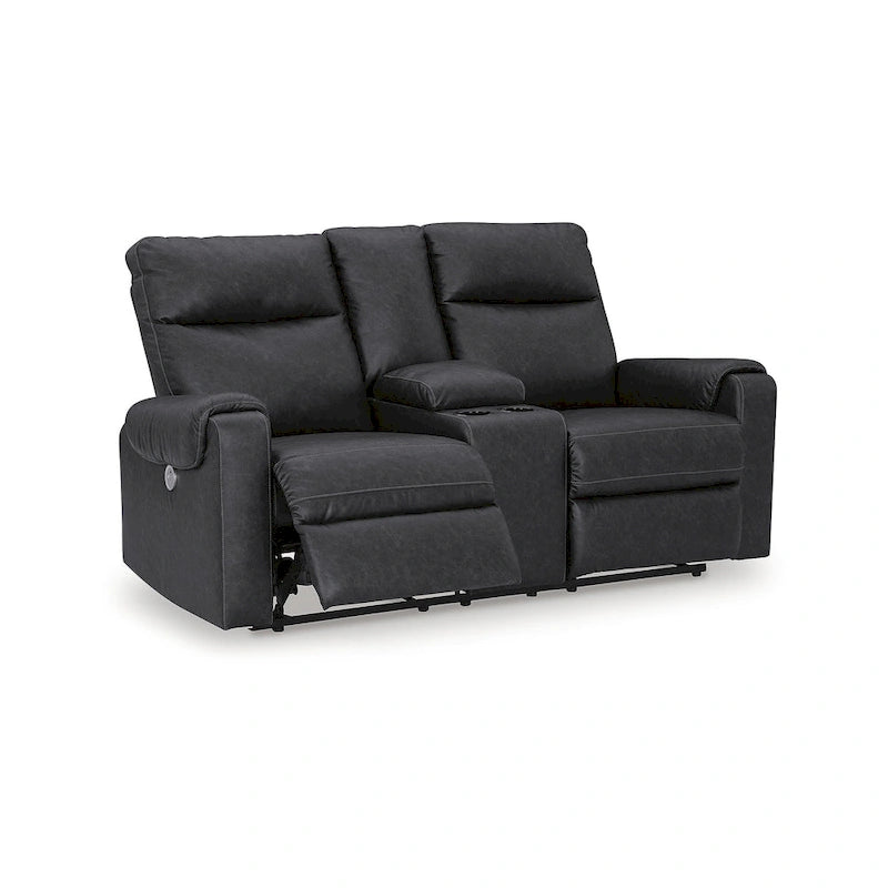 Signature Design by Ashley Barnsana Power Reclining Loveseat with Console