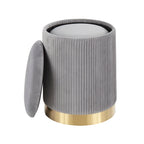 Silver Orchid Corday Contemporary Pleated Nesting Ottoman Set