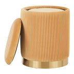 Silver Orchid Corday Contemporary Pleated Nesting Ottoman Set