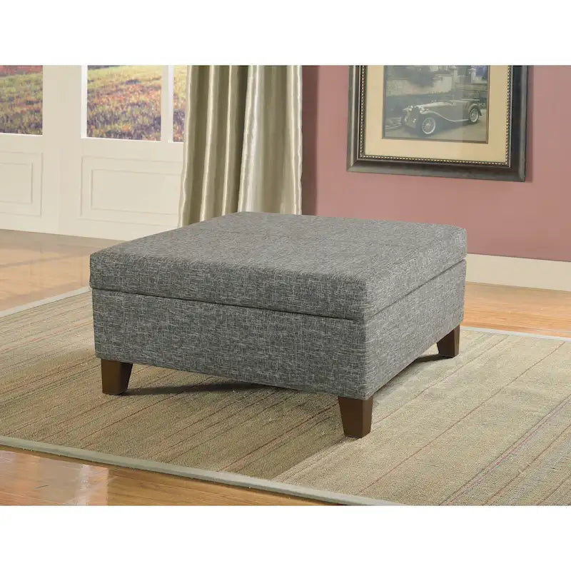 HomePop Luxury 32 Square Storage Ottoman