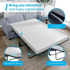 Mixoy Pull Out 2 in 1 Sleeper Sofa Bed with Mattress,Convertible Upholstered Loveseat with Nailhead