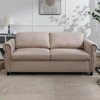 Mixoy Pull Out 2 in 1 Sleeper Sofa Bed with Mattress,Convertible Upholstered Loveseat with Nailhead