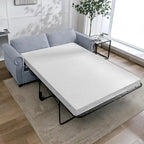 Mixoy Pull Out 2 in 1 Sleeper Sofa Bed with Mattress,Convertible Upholstered Loveseat with Nailhead