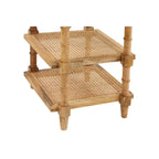 Carolina Living Chesterfield Wood & Cane 3 Shelf Side Table - Natural