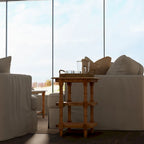 Carolina Living Chesterfield Wood & Cane 3 Shelf Side Table - Natural