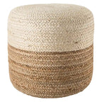 Juniper Home Saba Round Ombre Jute Pouf Ottoman/Foot Stool