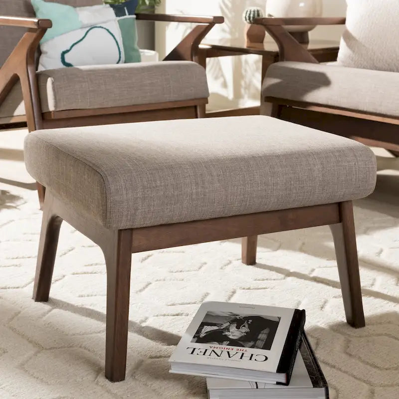 Mid-Century Ottoman by Baxton Studio