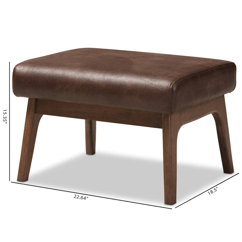 Mid-Century Ottoman by Baxton Studio