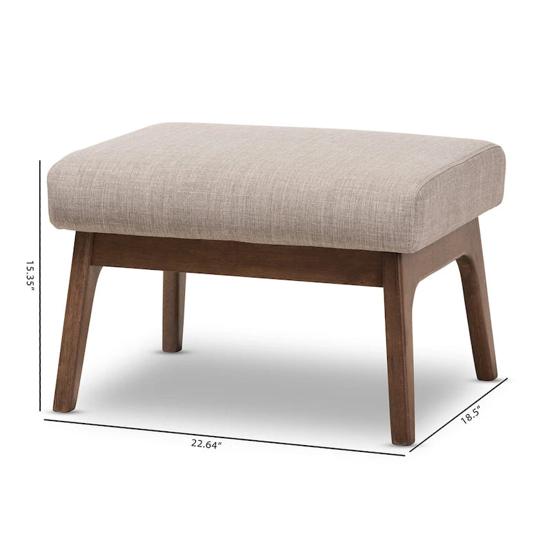 Mid-Century Ottoman by Baxton Studio