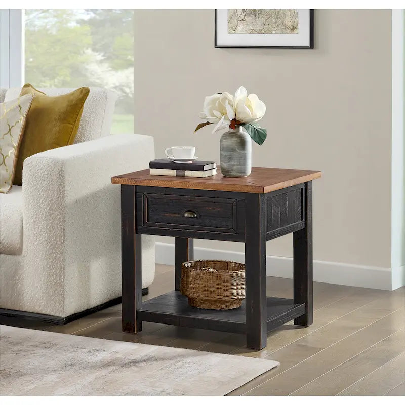 The Gray Barn Downington Solid Wood End Table