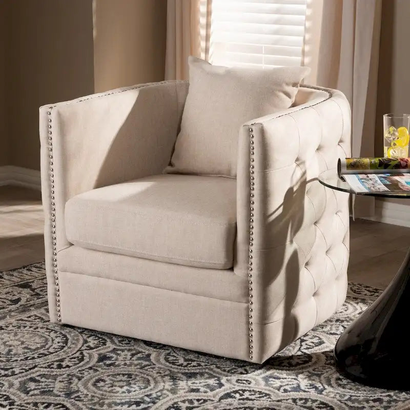 Contemporary Fabric Swivel Chair