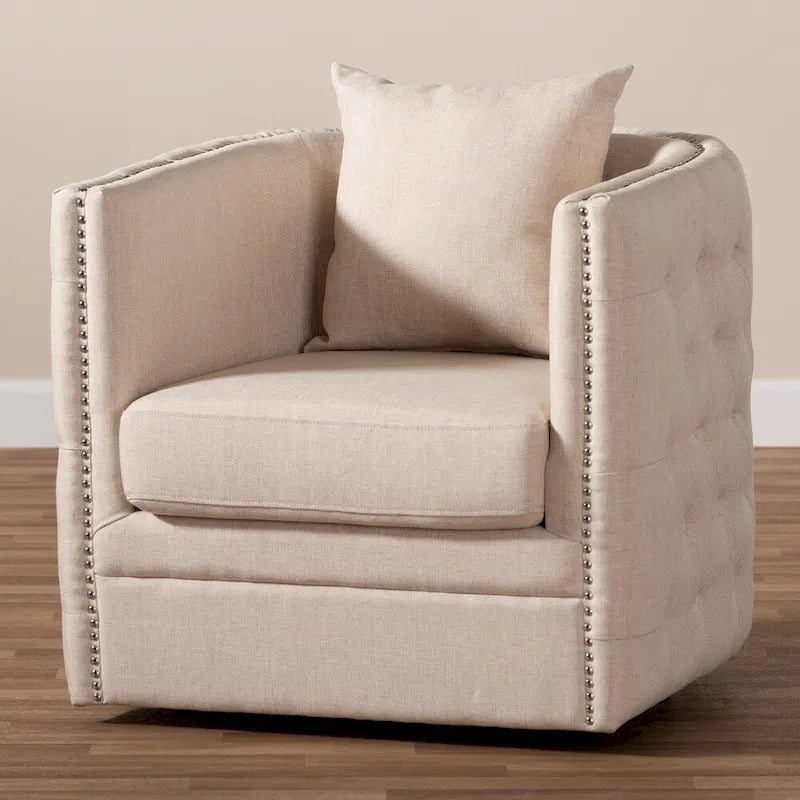 Contemporary Fabric Swivel Chair