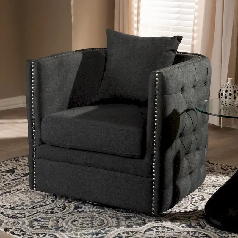 Contemporary Fabric Swivel Chair