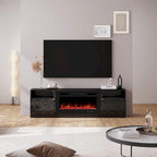 Clihome 36 Electric Fireplace High Gloss 70 TV Stand