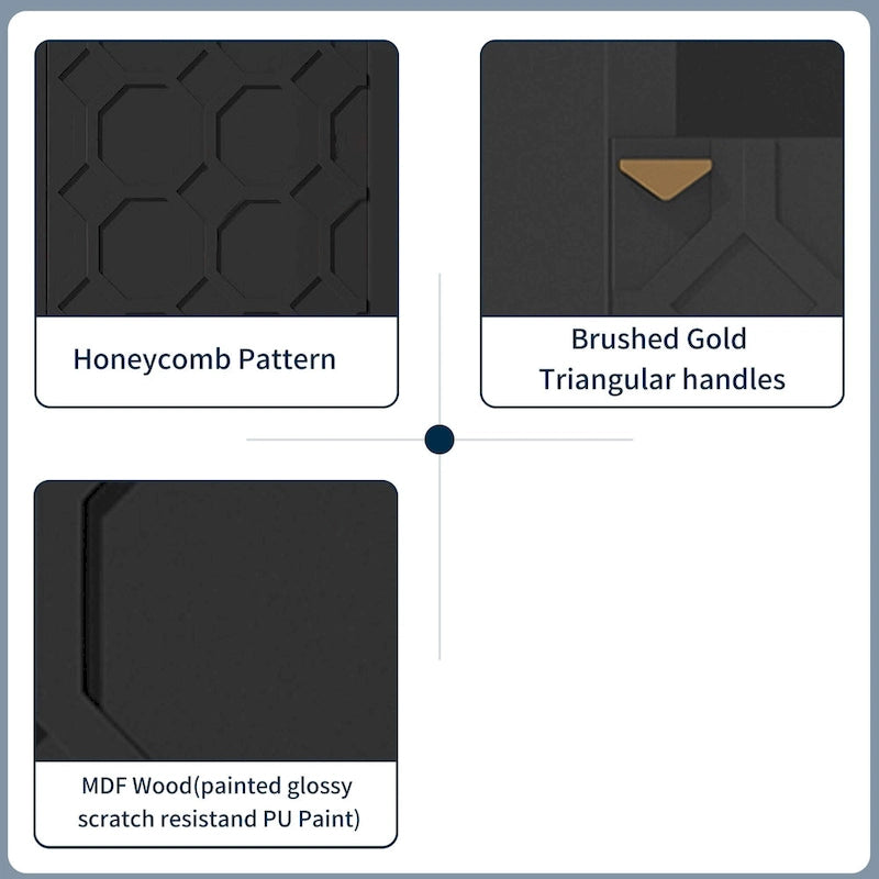 Clihome 36 Electric Fireplace High Gloss 70 TV Stand