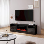 Clihome 36 Electric Fireplace High Gloss 70 TV Stand