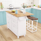 Farmhouse Kitchen Island Set with Drop Leaf