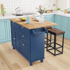 Farmhouse Kitchen Island Set with Drop Leaf