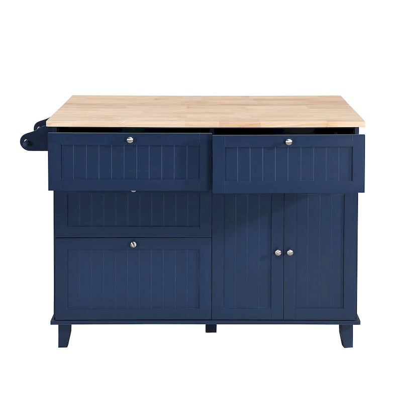 Farmhouse Kitchen Island Set with Drop Leaf